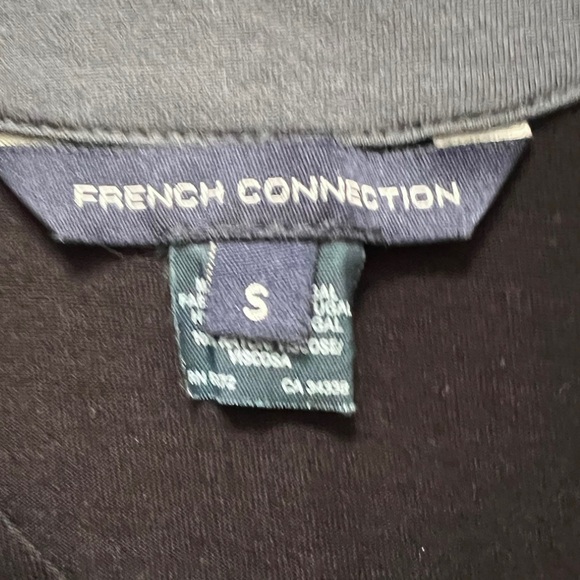 French Connection Black Tunic Gray Tie Like New! S - Picture 8 of 9